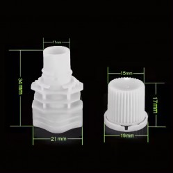 cheapest 8.6mm standard plastic spout cap with double rail for auto filling machine